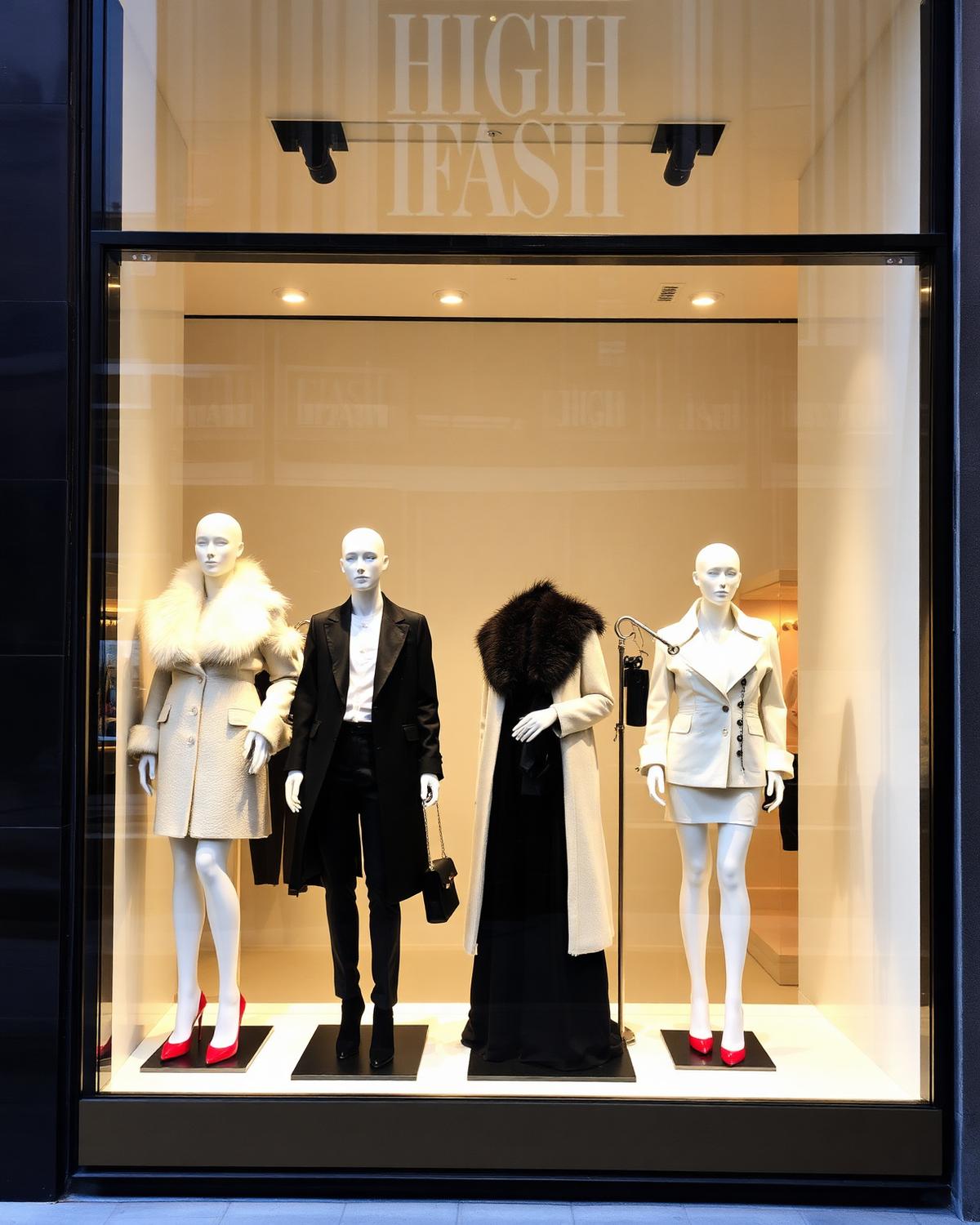 Vetrina boutique alta moda